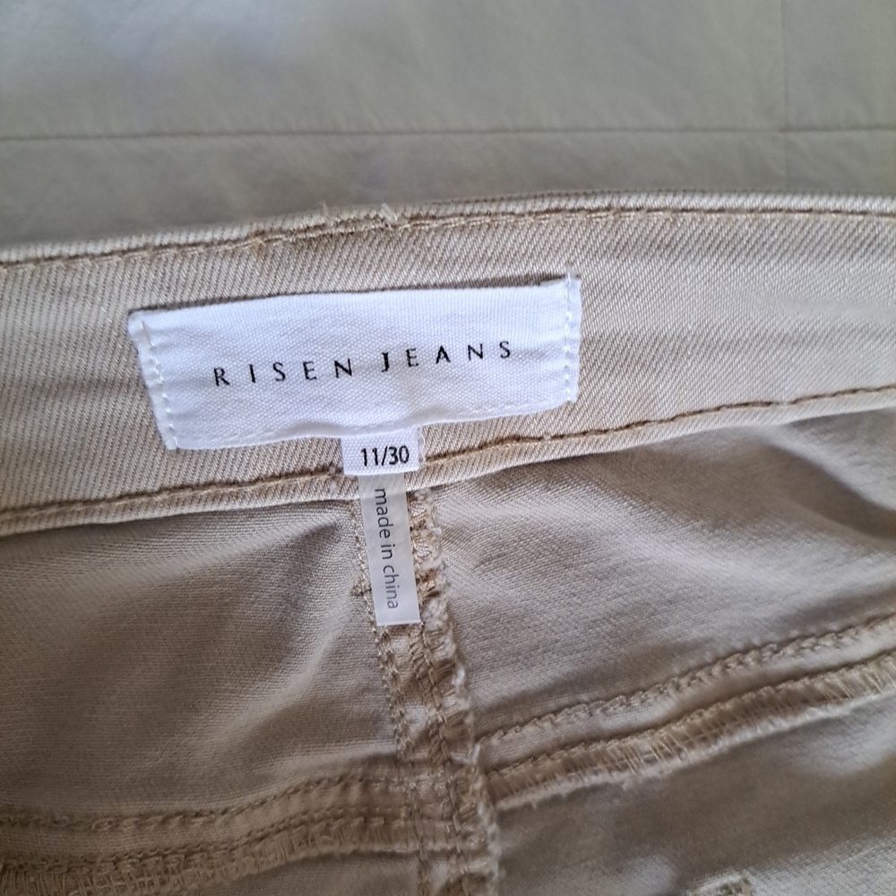 Risen Jeans Beige Size 30 Excellent Quality And Condition 32x33 - Picture 8 of 13